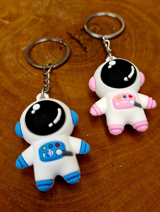 Keyring- 3D Spaceman in pink or blue