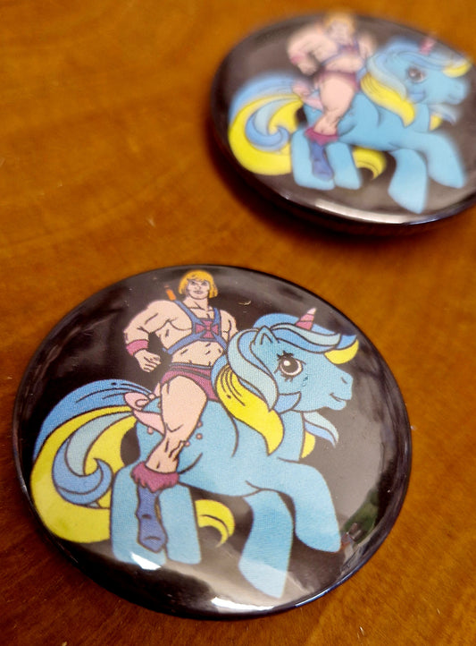 Retro badge - My little He-Man in black