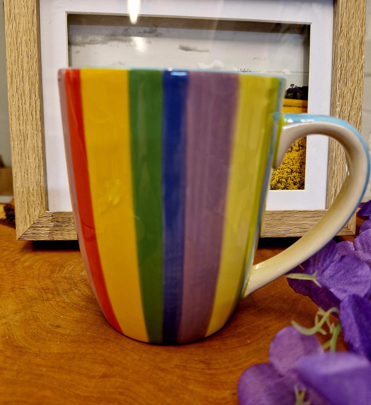 Mug - Rainbow Stripes, Vertical