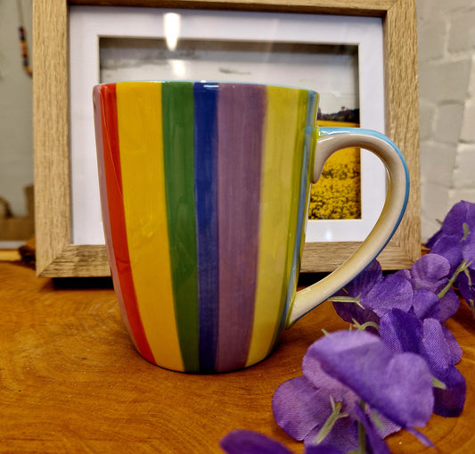 Mug - Rainbow Stripes, Vertical