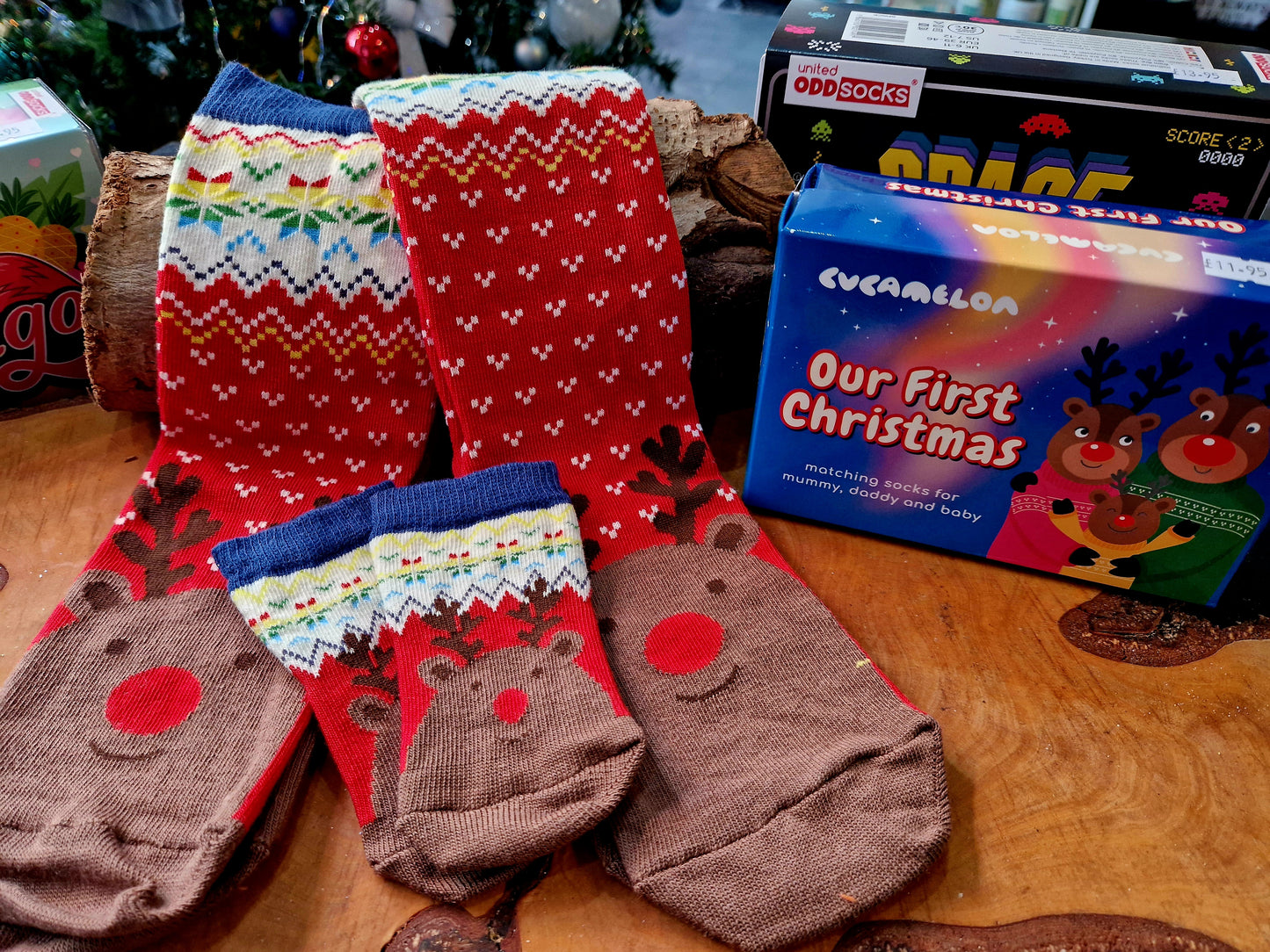 Our First Christmas Socks Gift Set (Cucamelon)