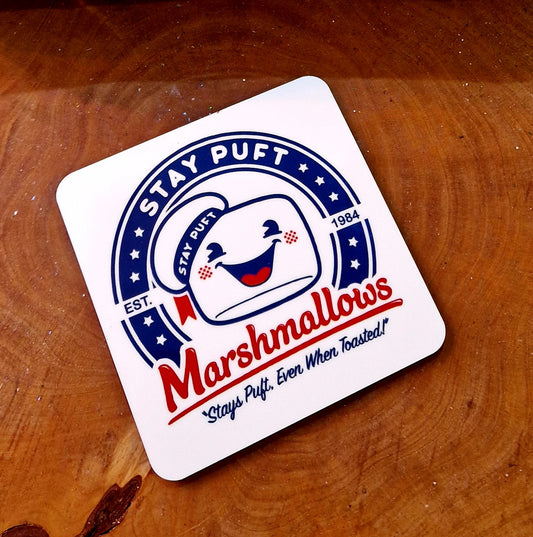 Coasters inspired by Stay Puff Marshmallow Man