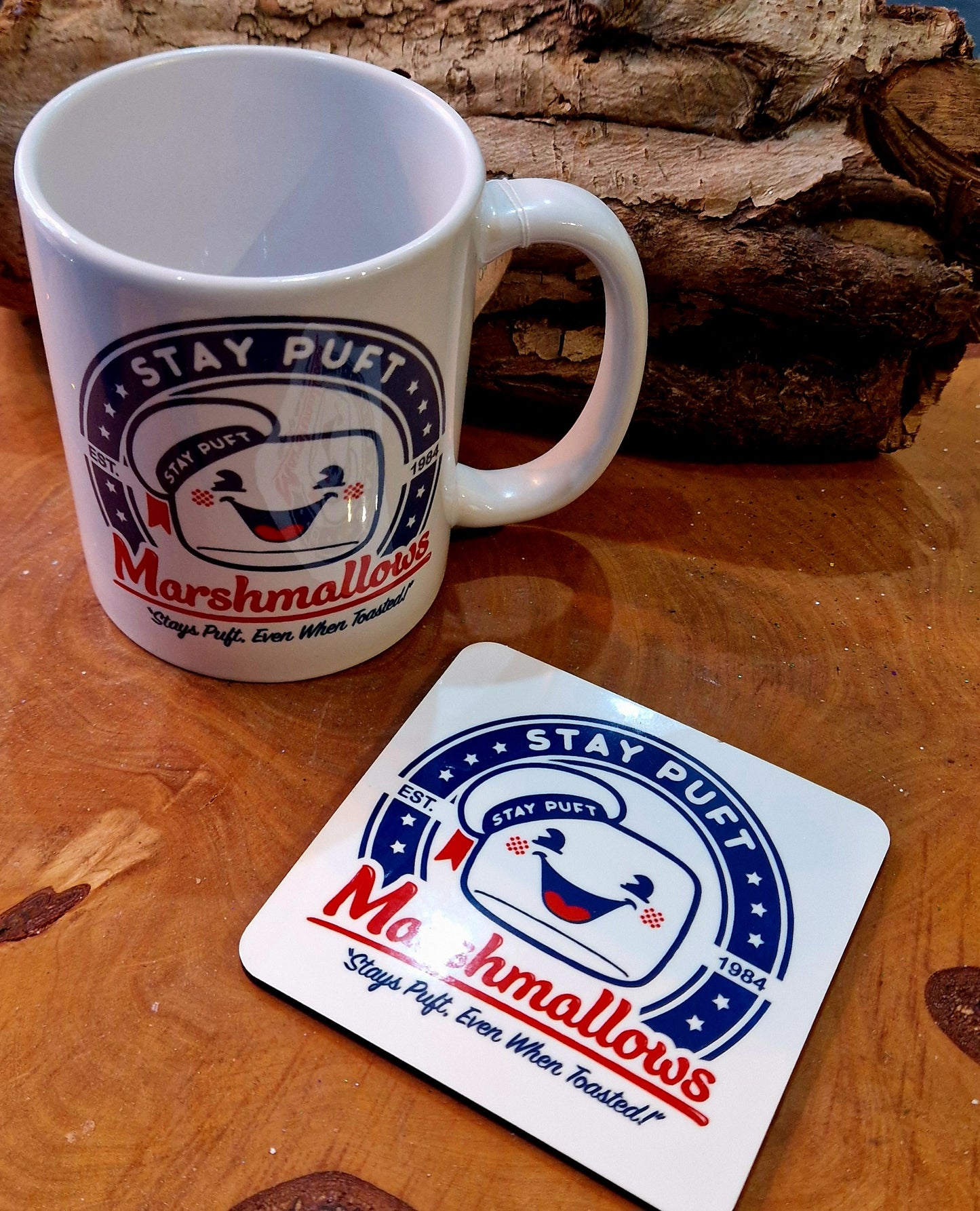 Coasters inspired by Stay Puff Marshmallow Man