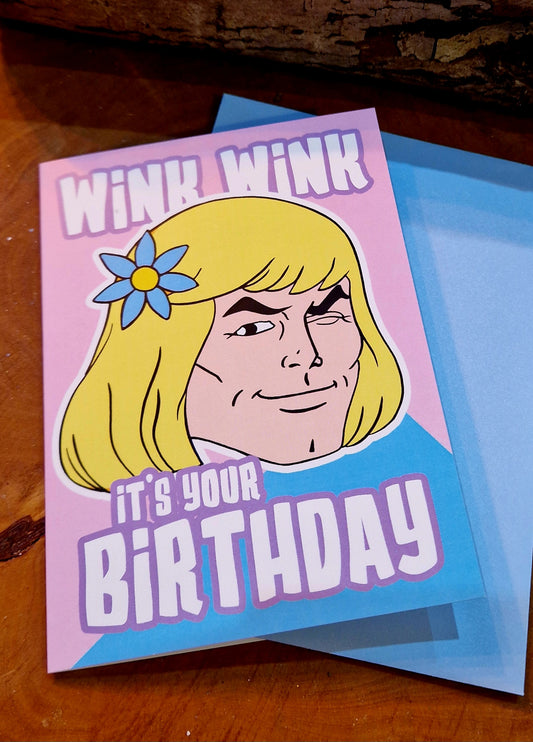 Greeting card- Wink Wink it's your birthday