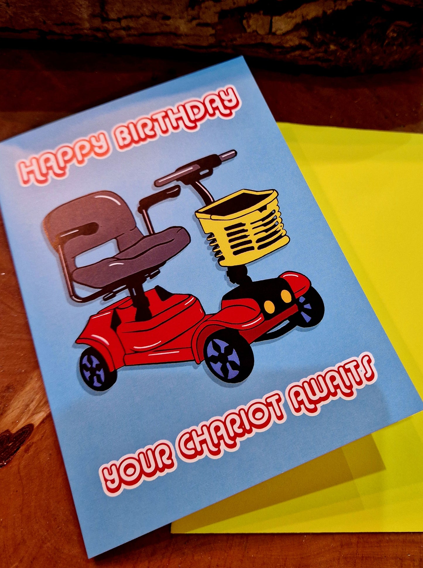 Greeting card- Your Chariot awaits