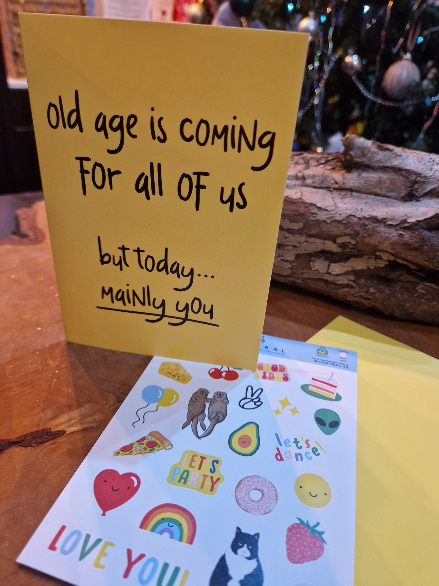 Greeting card- Old age is coming