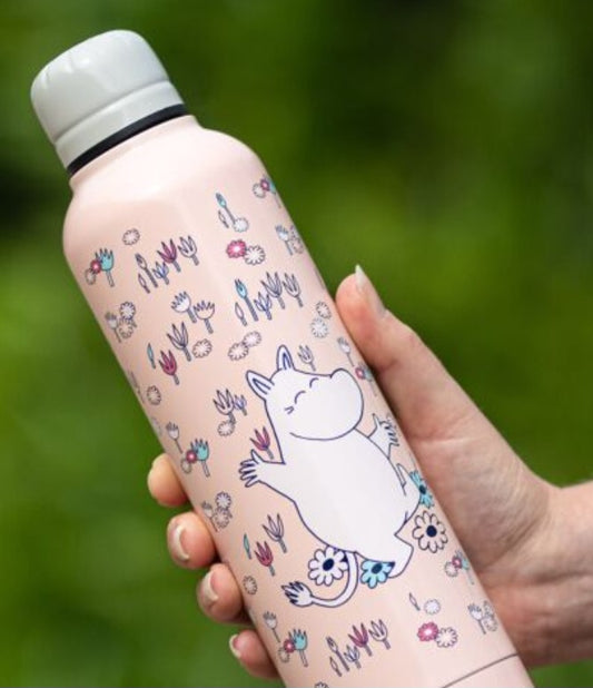 Moomin - Pink Metal Water Bottle