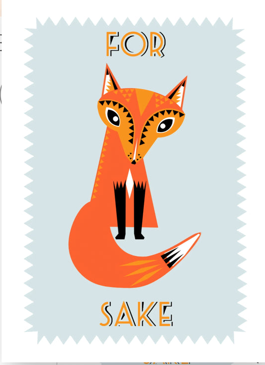 "For fox sake" tea towel