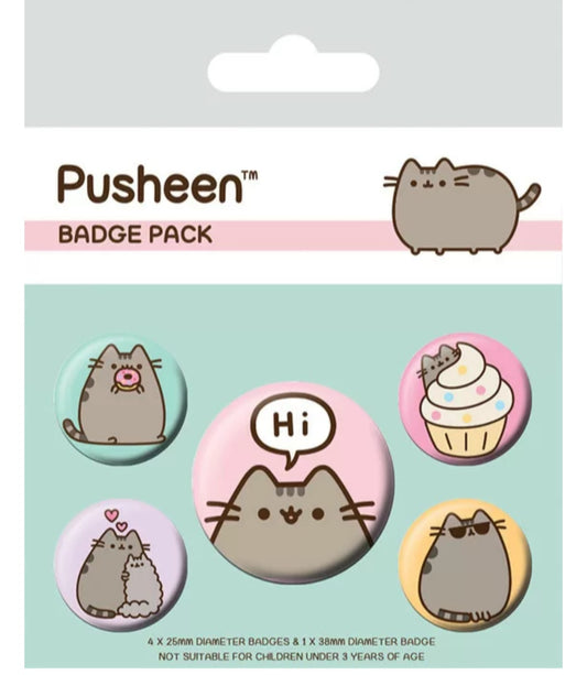 Pyramid International Pusheen Says Hi Badge Pack