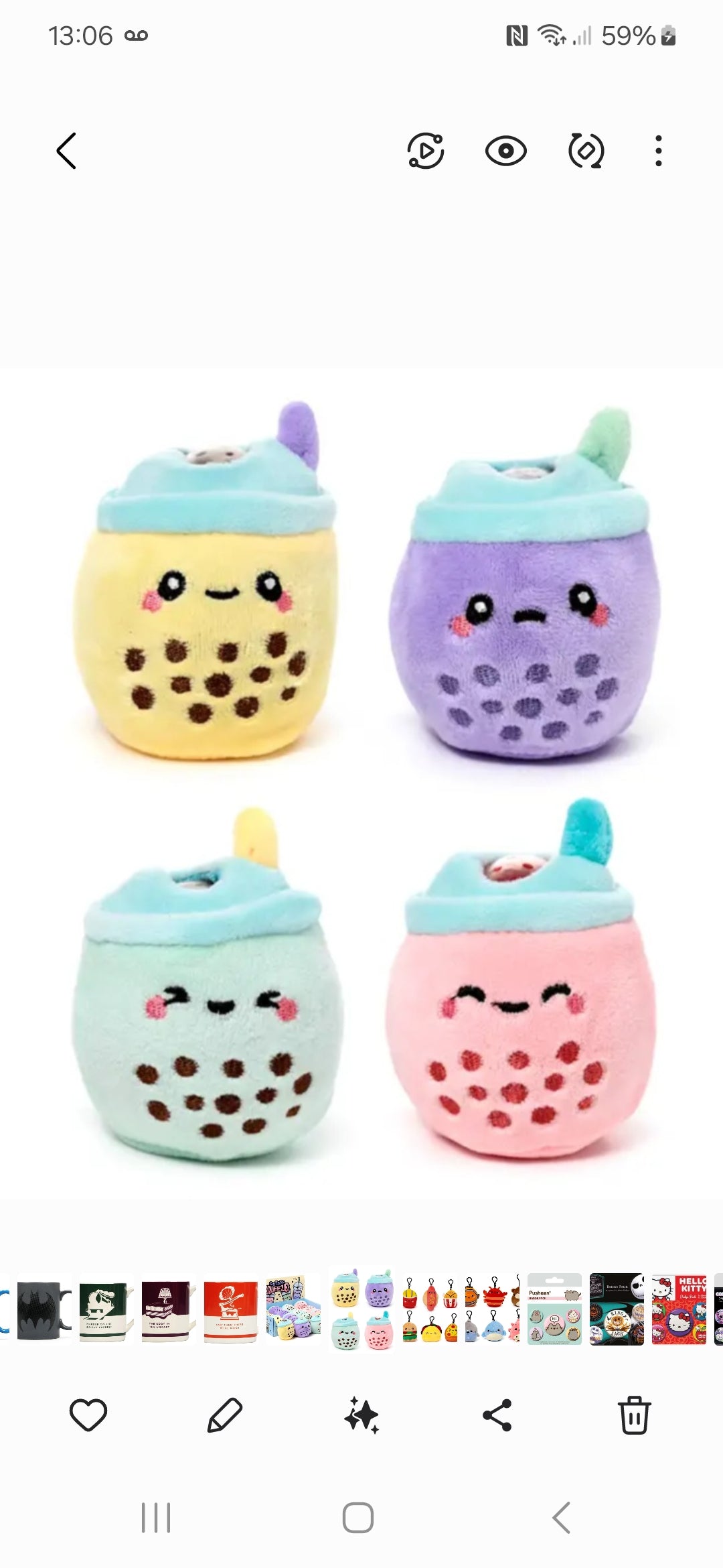 Queasy Squeezies Foodiemals Bubble tea plush