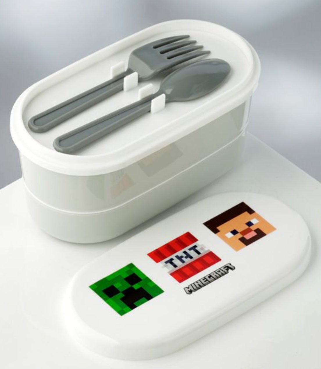 Minecraft stacker lunchbox in grey