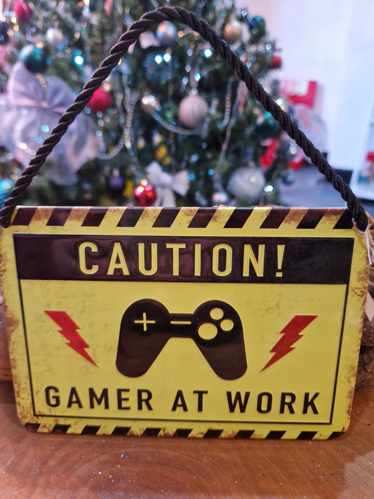 Novelty signs- Gamer at work