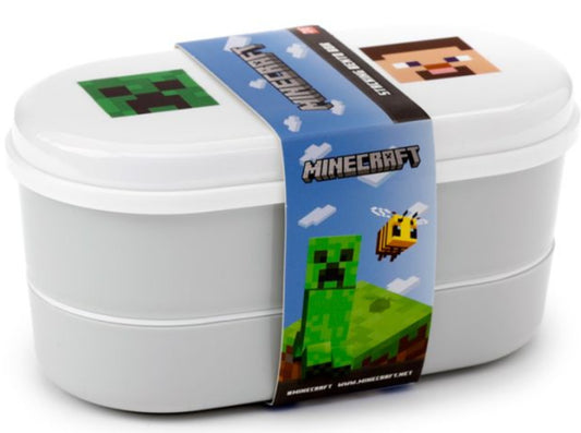 Minecraft stacker lunchbox in grey