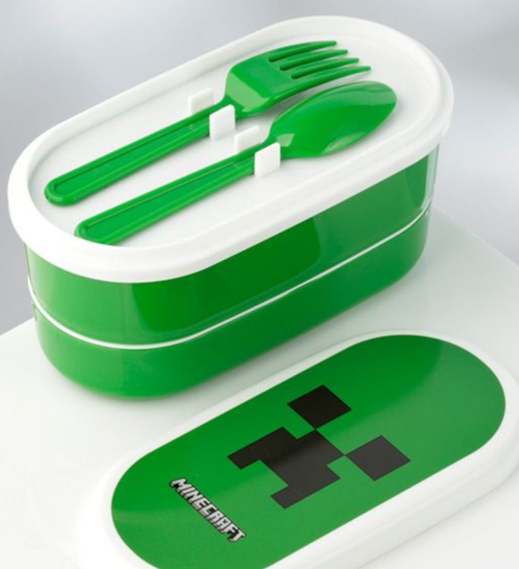 Minecraft stacker lunchbox in green